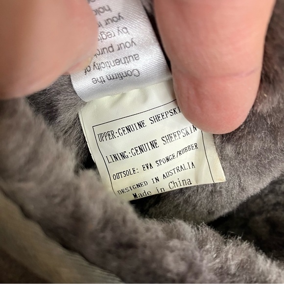 Australia Luxe Collective gray mid high genuine sheepskin boots size 7 - Picture 9 of 11
